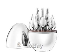 MOOD by Christofle France 24-Piece Silver Plated Flatware Set with Egg Brand New