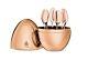 MOOD by Christofle Set of 6 Silverplate Espresso spoons in Egg 18k Pink Gold New