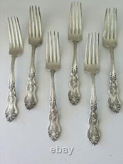 MOSELLE American 1906 Silverplate Set Of 22 Pieces Grapes Art Nouveau Monogram S