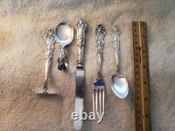 MOSELLE by American Silver Company Grape Motif 5 pc Baby Spoon Youth Set Pusher