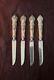 MOSELLE by American Silver Company Set 4 Silverplated Grape Motif FRUIT KNIVES