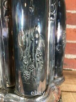Magic Caster Silverplated Cruet Set Roswell Gleason & Sons Boston MA c. 1860