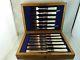 Mother of Pearl handle Luncheon or Dessert 6 place cased set knives & forks