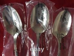 NEW BOREAL SPOONS ENTREMETS CHRISTOFLE 6 6/8 17 cms FRANCE RARE