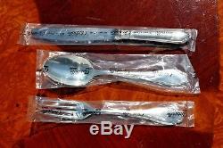 NEW Christofle Pompadour Silver Plated Flatware 18 Pcs Set in 6 Settings