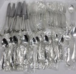 NEW Oneida KING JAMES Silver Plate 1881 Rogers 64pc Service for 12 Flatware Set