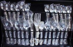 NEW Wm Rogers & Son ENCHANTED ROSE 52 Pc. Silver Plated Flatware Service for 12