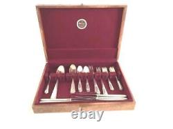 Naken's Silverware Chest 38 Piece Rogers Bros A1 Paisley Spoons Forks Knife 1922