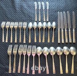 National Silver Co. 33 Piece Flatware Set 1946 Cavalcade Pattern