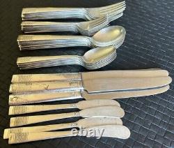 National Silver Co. 33 Piece Flatware Set 1946 Cavalcade Pattern