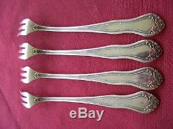 National Silver Co HOLLY Set of 4 Oyster Forks 5 5/8 c1904 E H H Smith