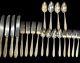 National Silver Co Silverplate 1935 Narcissus 20 Pc Flatware Set- Back Design