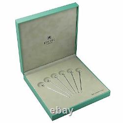 New SEALED Box ERCUIS SAINT HILAIRE Silver Plate Hors d'Oeuvres Picks Set of 6