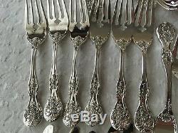 New Unused 64 Pc Full Service For 12 FB Rogers French Rose Silverplate withHostess