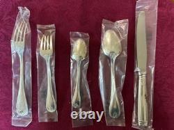 New Vintage Christofle Malmaison Silverplate Flatware 5 Pieces
