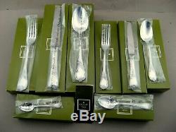 New Ware 96 Pieces Christofle Marly Silverplated Flatware 12 Place Setting