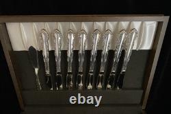 Oneida 1881 Rogers Silverplate Flirtation, setting for 8 with serving pieces