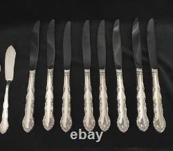 Oneida 1881 Rogers Silverplate Flirtation, setting for 8 with serving pieces