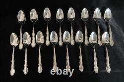 Oneida 1881 Rogers Silverplate Flirtation, setting for 8 with serving pieces