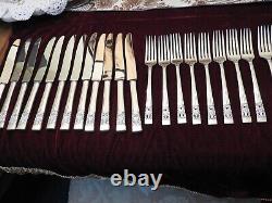 Oneida Community 1936 CORONATION Silverplate Flatware Set 119 Pieces