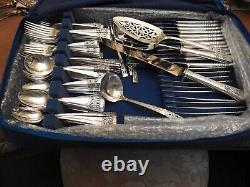 Oneida Community 1936 CORONATION Silverplate Flatware Set 119 Pieces