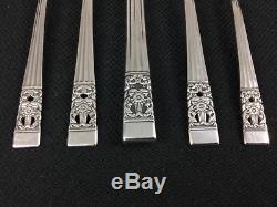 Oneida Community Coronation Art Deco Silverplate Flatware 55-Piece Set for 8