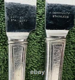 Oneida Community DEAUVILLE 1929 Art Deco Silverware Flatware Set Lot Silver fork