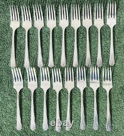 Oneida Community DEAUVILLE 1929 Art Deco Silverware Flatware Set Lot Silver fork
