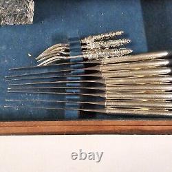 Oneida Community Morning Rose Flatware Set 66 pcs Plus Case