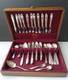 Oneida Community Plate Silverplate Flatware Set 68 Piece Grosvenor & Naken Chest