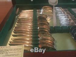 Oneida Community SOUTH SEAS Silver Plate Silverware 55 pieces /Chest 7 Place Set