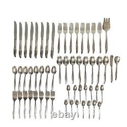 Oneida Community Silver Flowers 8 Place Setting 57 pieces with Community Chest
