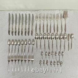 Oneida Community Silver Flowers 8 Place Setting 57 pieces with Community Chest
