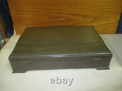 Oneida Community South Seas Silver Plate Silverware Set & Wood Storage Box 53PCS