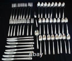 Oneida Community USA Milady Silverplate Flatware 50pc. Set