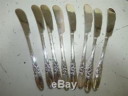 Oneida Community White Orchid Silverplate Flatware 76 Piece Set Service for 10
