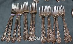 Oneida Cube Modern Baroque Silverplate Flatware Service for 8 + Serving Pieces