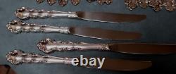 Oneida Cube Modern Baroque Silverplate Flatware Service for 8 + Serving Pieces