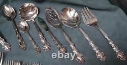 Oneida Cube Modern Baroque Silverplate Flatware Service for 8 + Serving Pieces