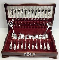 Oneida KING JAMES Silver Plate 67 Pieces Flatware Set Service for 12