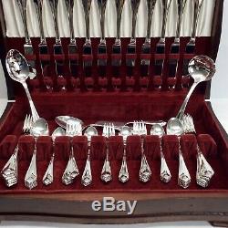 Oneida KING JAMES Silver Plate 67 Pieces Flatware Set Service for 12