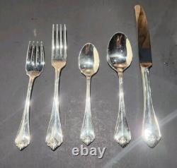 Oneida King James 1881 Rogers 58 Piece Set Service For 8 Flatware Silverplate