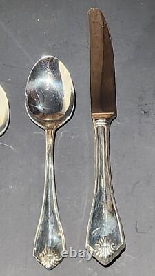 Oneida King James 1881 Rogers 58 Piece Set Service For 8 Flatware Silverplate