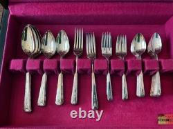 Oneida Milady Silver Plate Flatware Set with Chest 56 pc