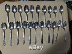 Oneida Nobility Plate 1939 Royal Rose Flatware Set 54 Pcs withBox and Paperwork