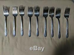 Oneida Nobility Plate 1939 Royal Rose Flatware Set 54 Pcs withBox and Paperwork