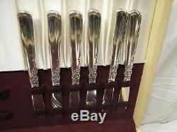 Oneida Prestige 77 pc Flatware Set Gay Adventure Silver Plate withBox svc for 12