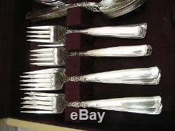 Oneida Prestige 77 pc Flatware Set Gay Adventure Silver Plate withBox svc for 12