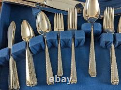 Oneida Prestige DISTINCTION 80 Pc Service for 11 Silverplate Flatware Set 1945