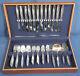 Oneida Silverplate Enchantment Gentle Rose 67 pcs Service for 12 +Extras +/- Box